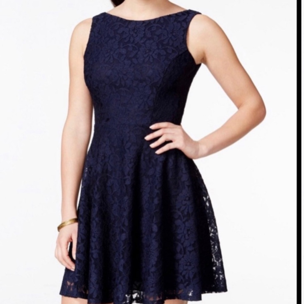 Speechless navy blue lace dress